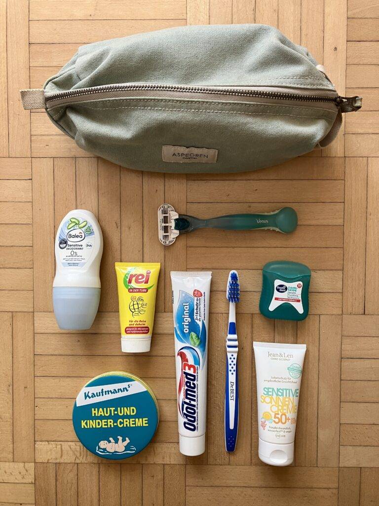 Kulturbeutel Packliste Weltreise